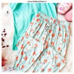 شلوار-گیاهی-زنانه-آبی