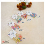 کش مو قیطونی منگوله دار رنگی