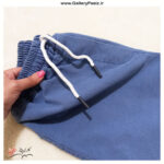 شلوار جین کاغذی آبی یخی