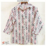 مانتو لنین چاپی طرح دار|خرید مانتو خنک لنین نخی فیری سایز